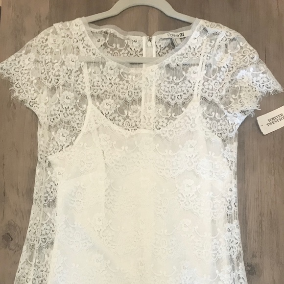 Lacey Off-White Dress - Picture 1 of 2